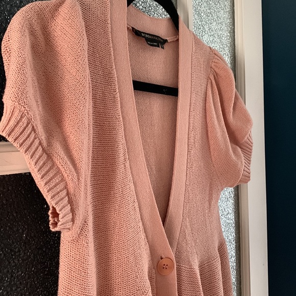 BCBGMAXAZRIA Pink Knit Tee Cardigan (S) - Picture 3 of 8
